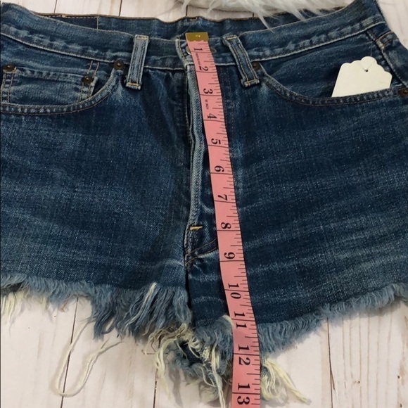 Levi’s custom up cycled shorts size 28 - Picture 10 of 12